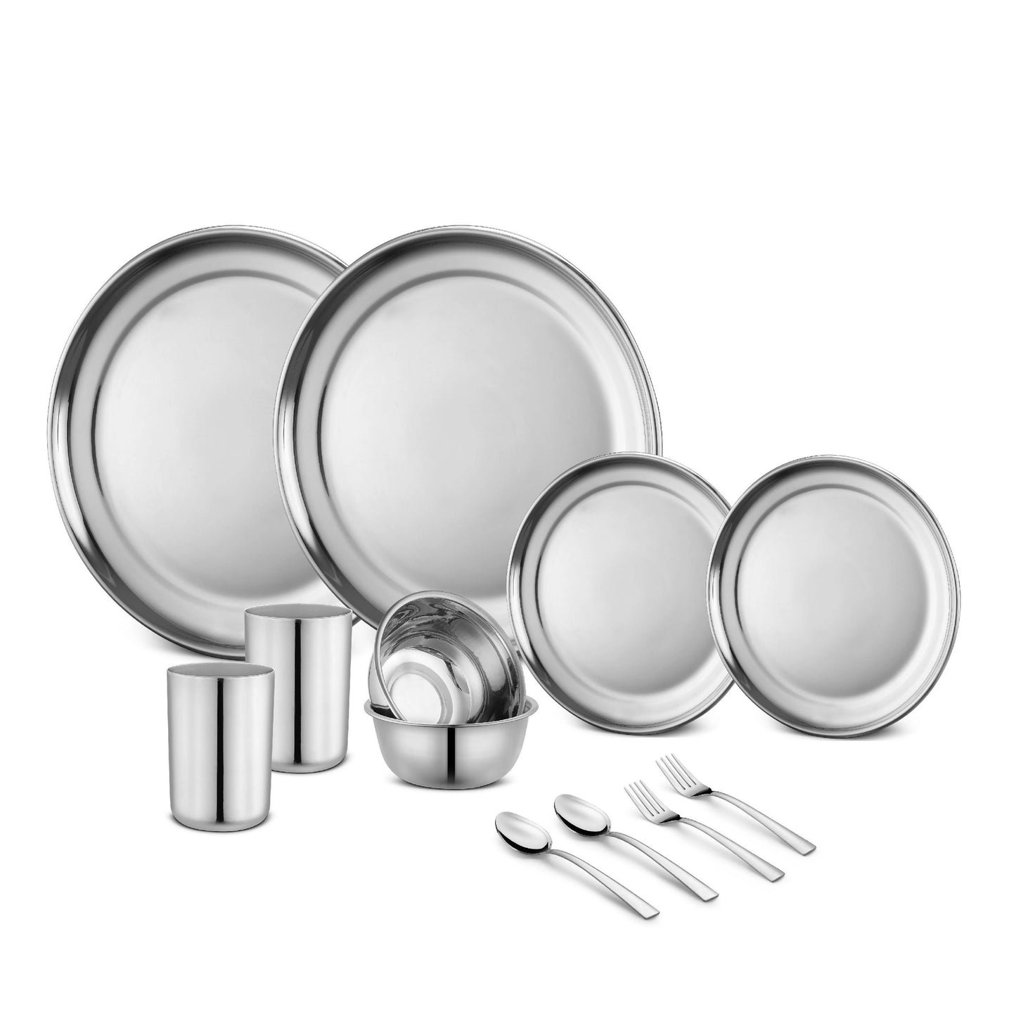 Stainless Steel 12 Piece Glory Dinner Set – Premium Dinnerware