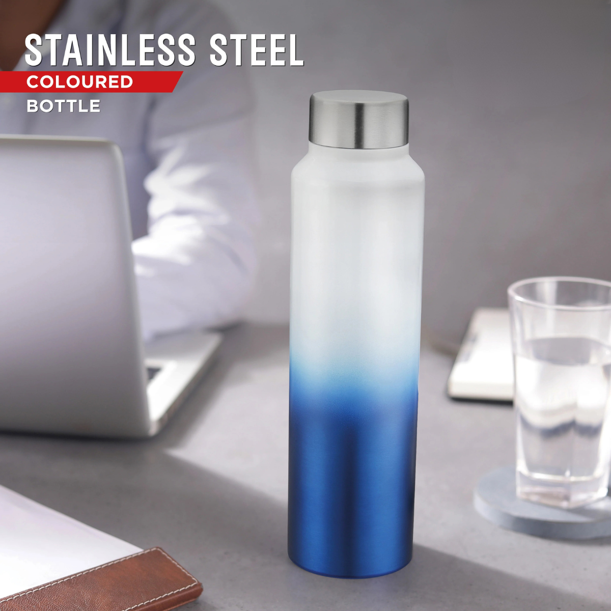 Stainless Steel Spring Hydrate Matt Finish Water Bottle (1000ml)