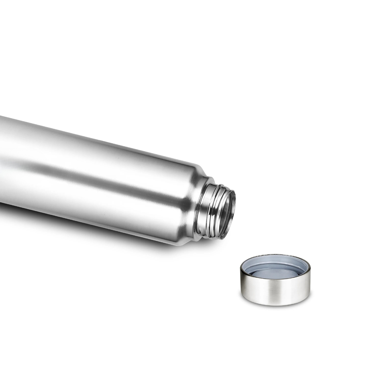 Stainless Steel Spring Hydrate Matt Finish Water Bottle (1000ml, Silver, Pack of 2)