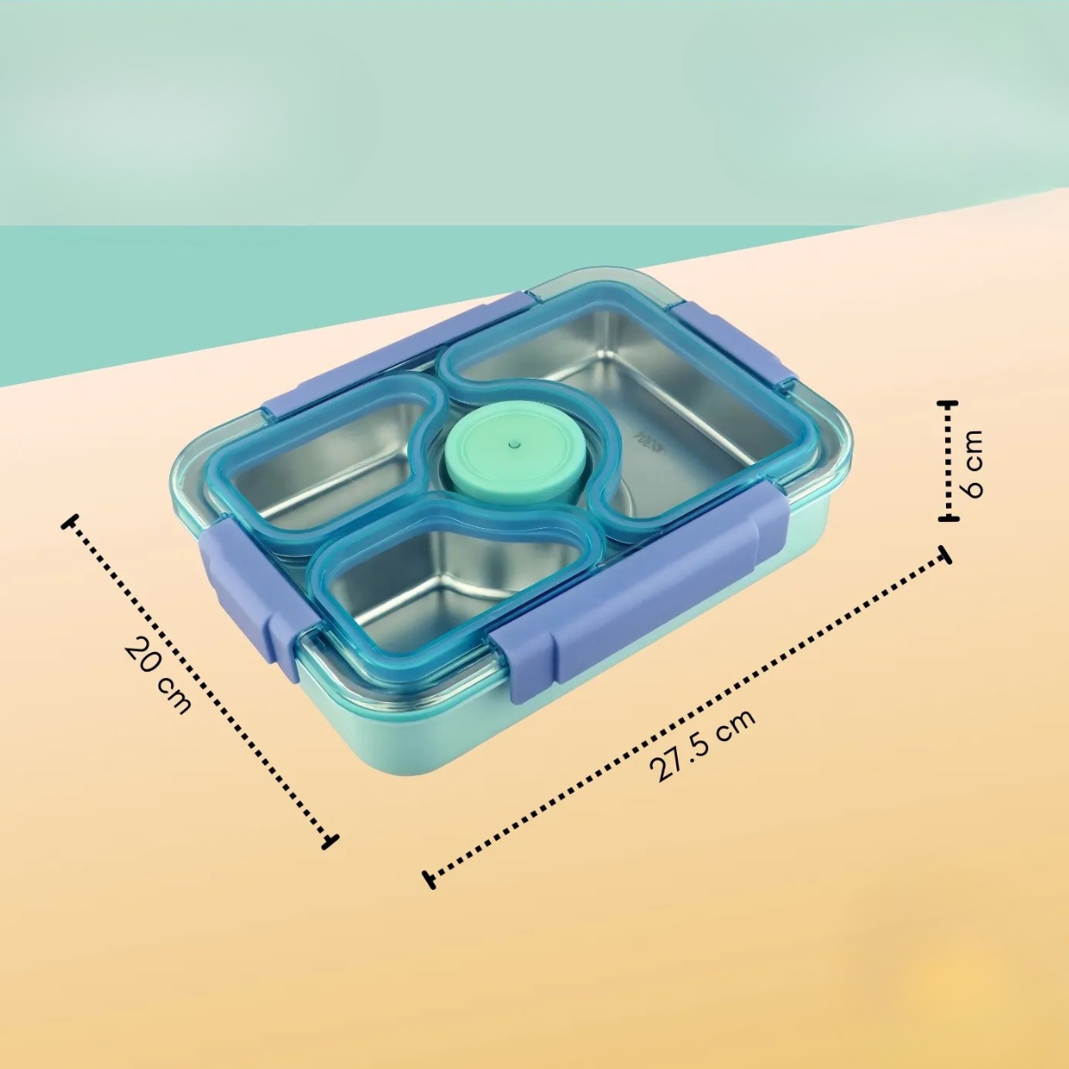 Stainless Steel Lunch Box (Green) – Leak-Proof & Eco-Friendly