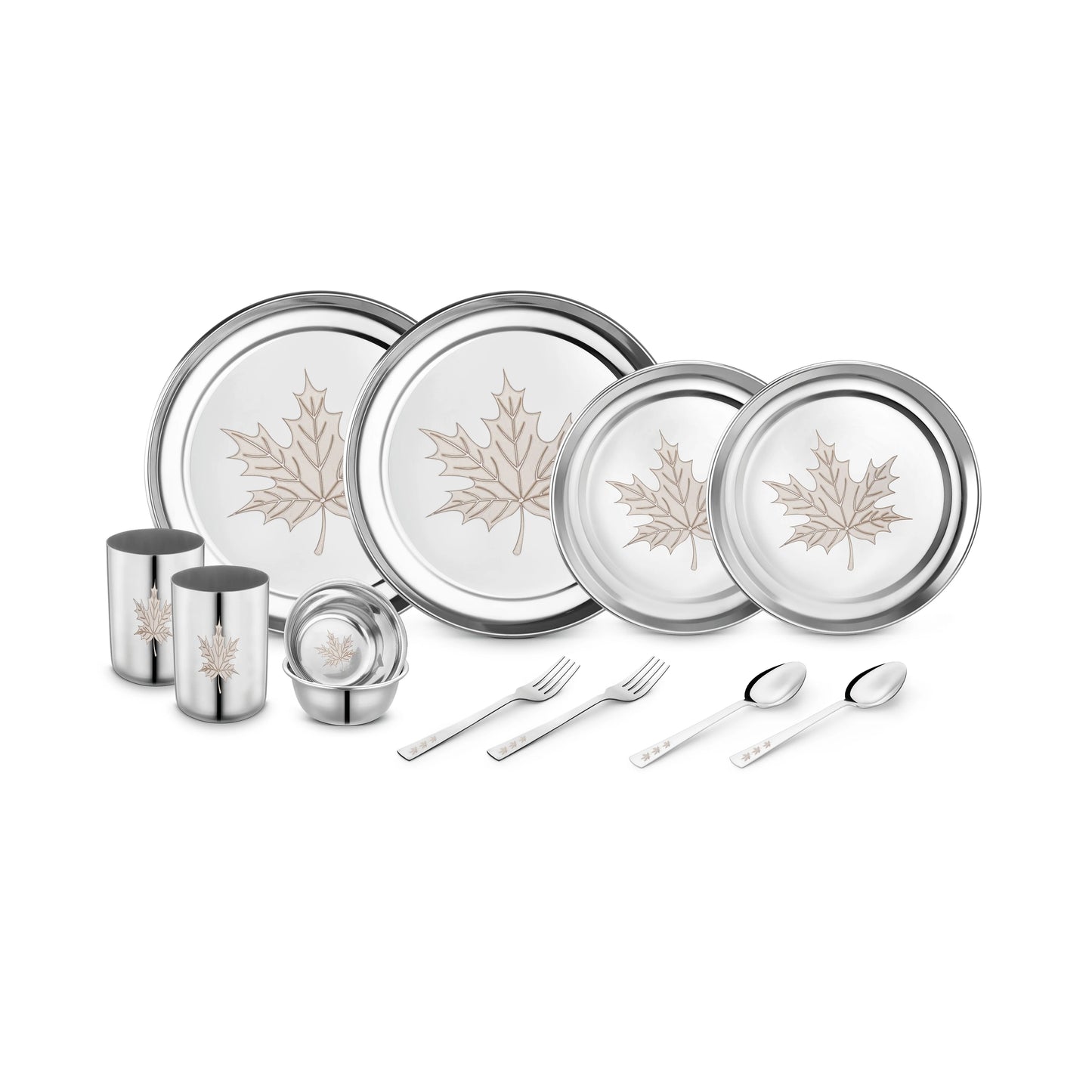 Stainless Steel 12 Piece Glory Dinner Set – Premium Dinnerware
