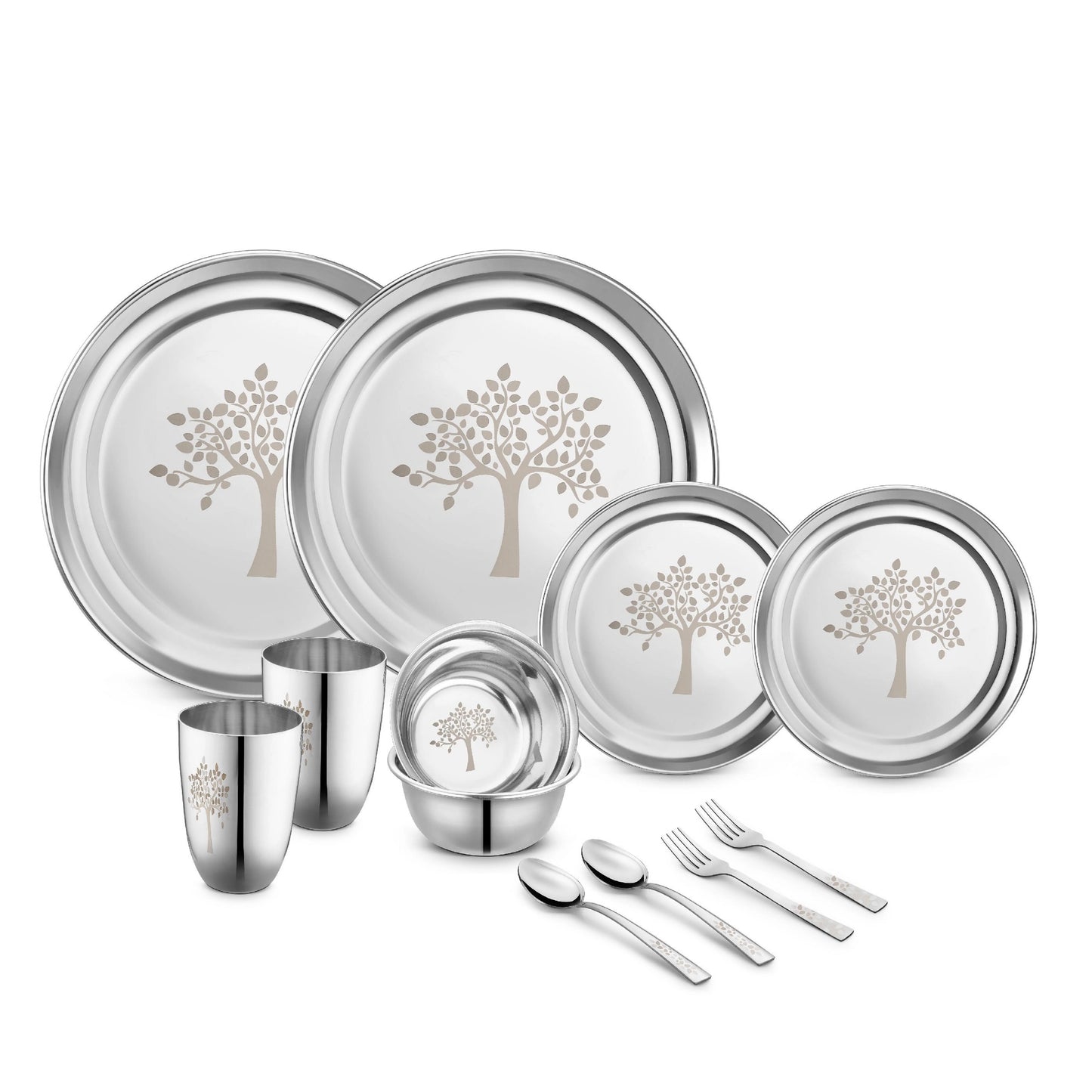 Stainless Steel 12 Piece Glory Dinner Set – Premium Dinnerware