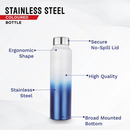 Stainless Steel Spring Hydrate Matt Finish Water Bottle (1000ml)