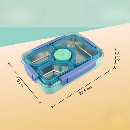 Stainless Steel Lunch Box (Green) – Leak-Proof & Eco-Friendly